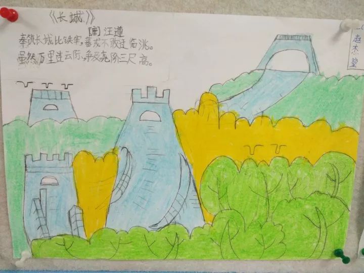 儿童画的祖国壮美山河图片