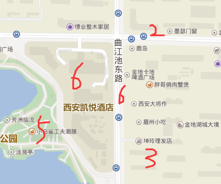 西安曲江凯悦酒店地图图片