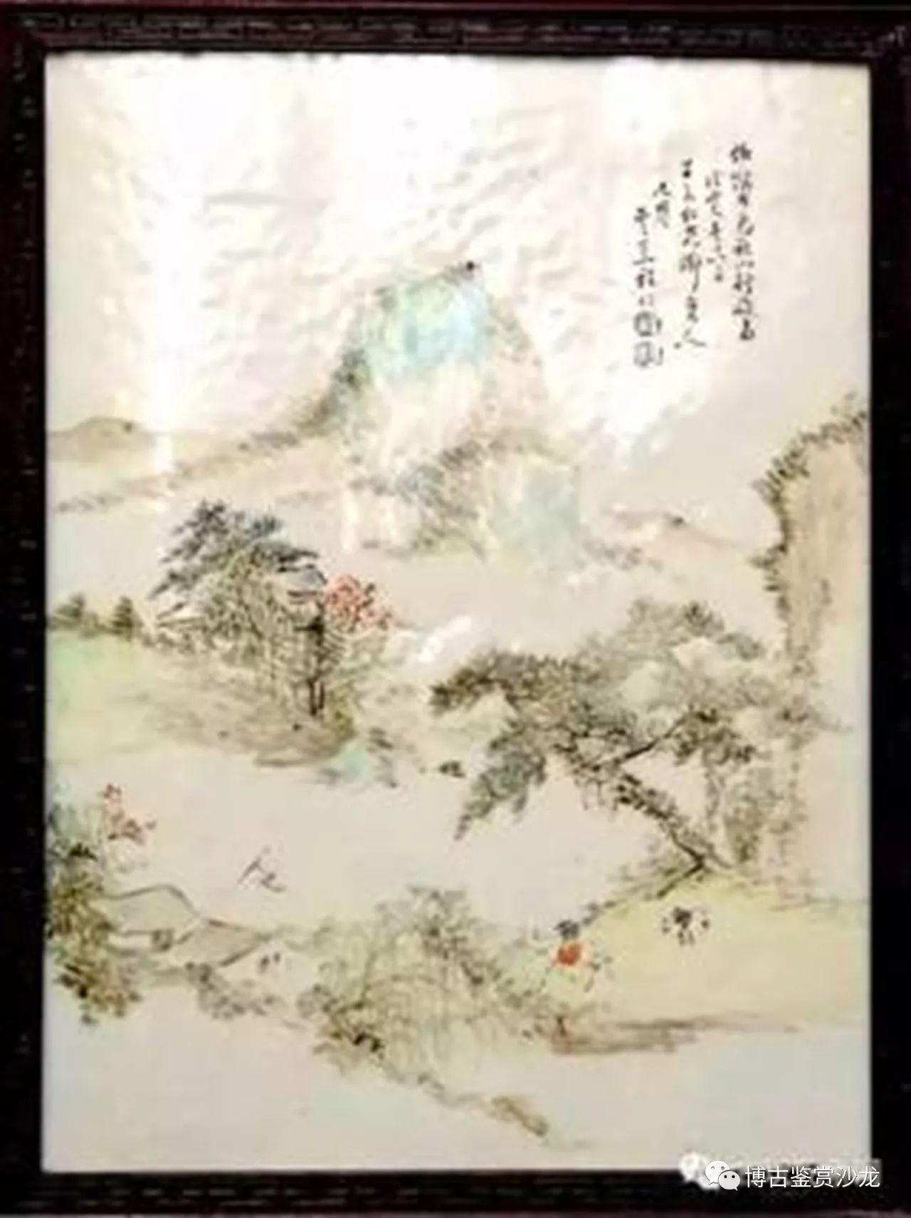 笠道人—程门(1908年前卒,清末画瓷名家,又名增培,字松生,一号雪笠