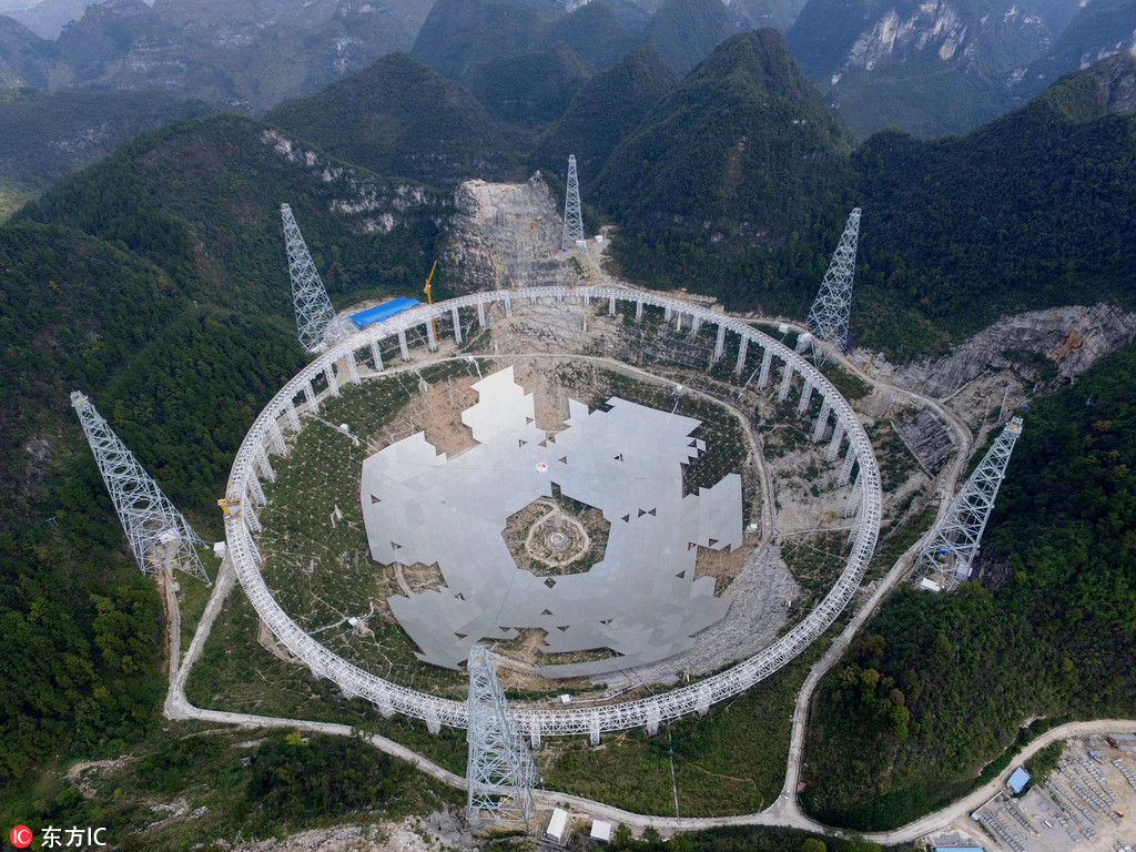 中国天眼建造过程图片
