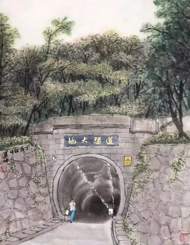 地大隧道壁画图片