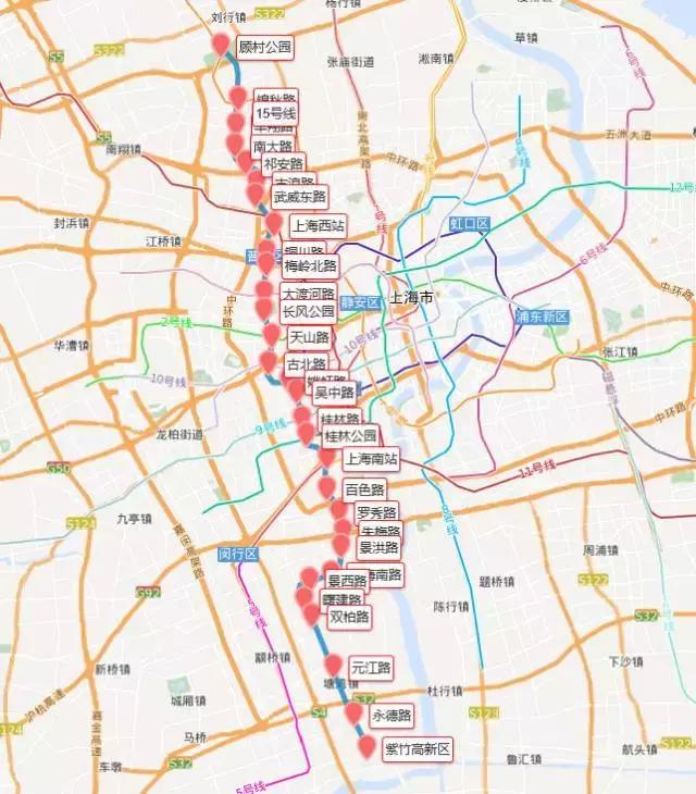 2017年底上海地铁18号线预计开通时间:2020年底下面这些是规划中的