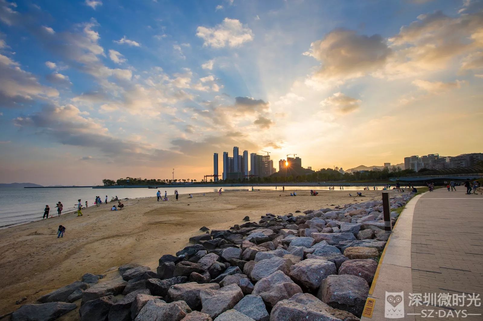深圳湾人工沙滩图片