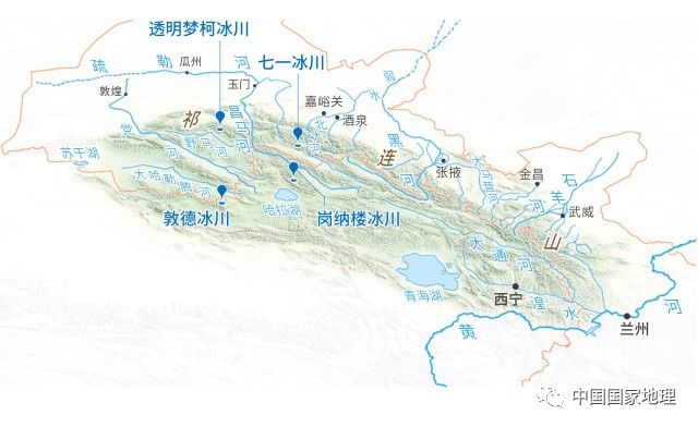 祁连山地图全图高清版图片