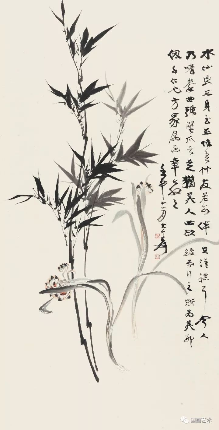 欣赏淡雅而质朴张大千笔下的梅兰竹菊