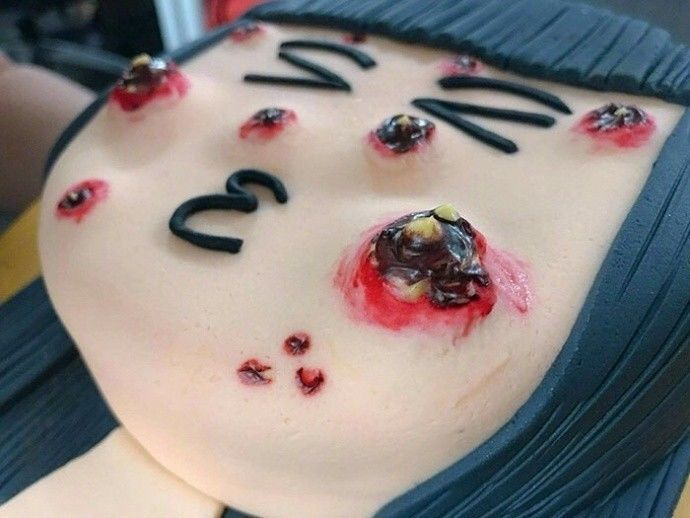 最惨的生日蛋糕图片图片
