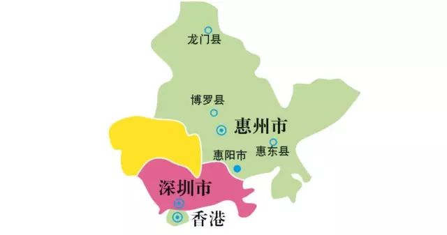 惠州正是這樣一座被深圳移民城市,大亞灣,惠陽被9成深圳人佔領,惠城