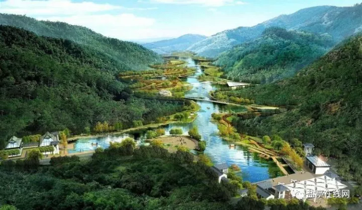 頭頂藍天,以墓為心,以山為陵,坐北朝南,位於四川鹽亭縣金雞鎮青龍山