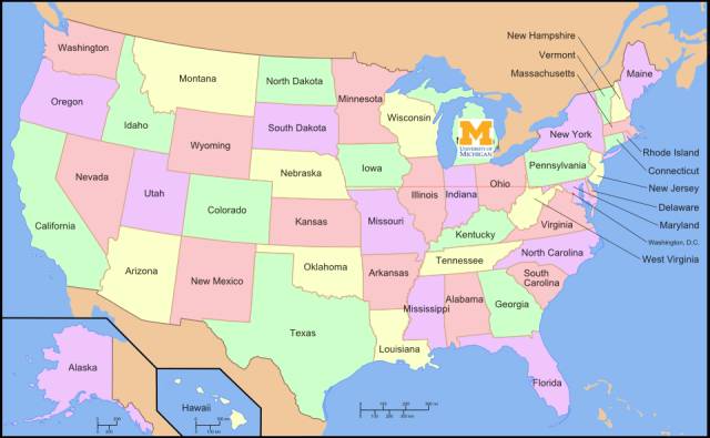 美国密歇根州位置图片