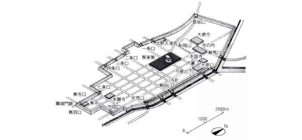 日本平城京平面图图片