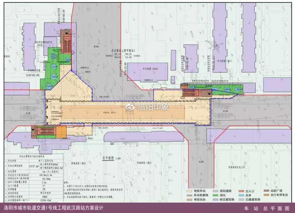 新鮮出爐洛陽地鐵1號線最新站點設計圖出入口位置站臺位置