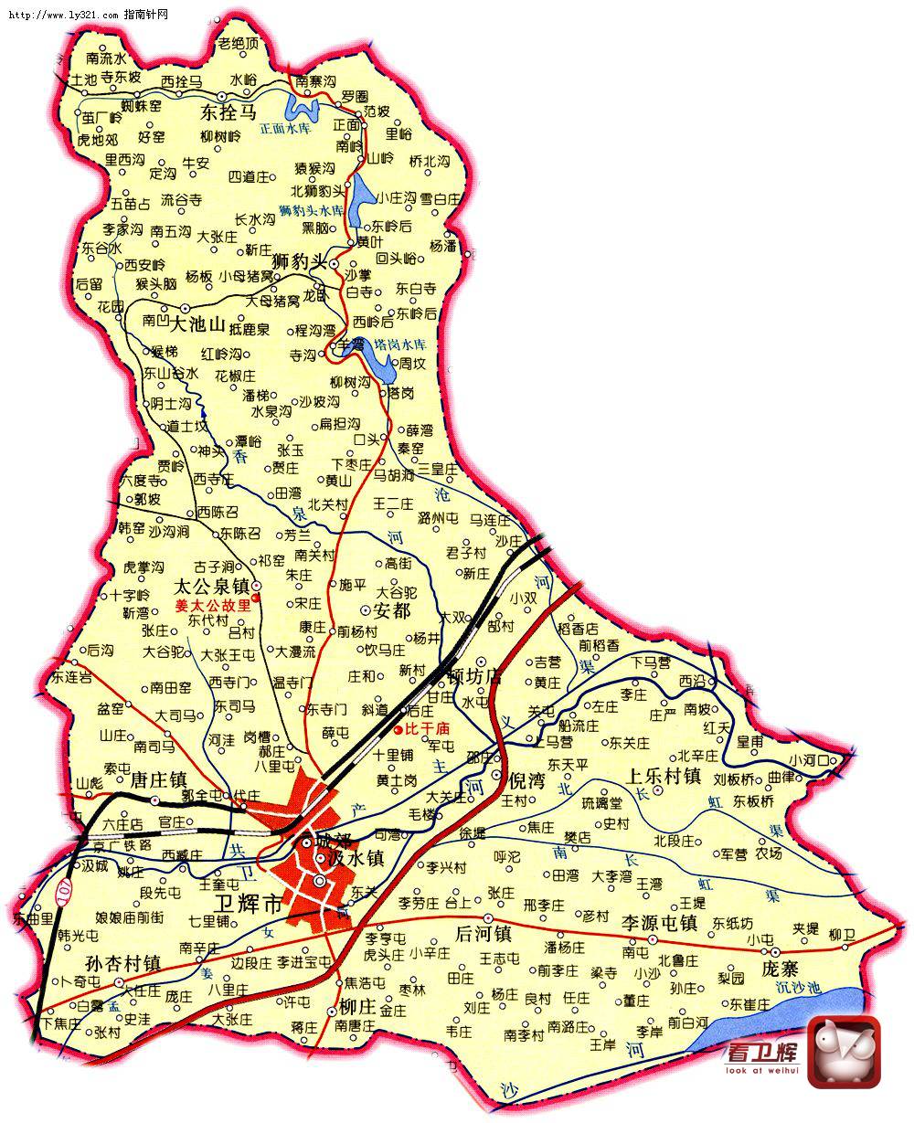 卫辉市市区交通地图图片
