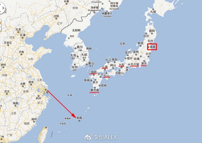日本冲绳位置图片