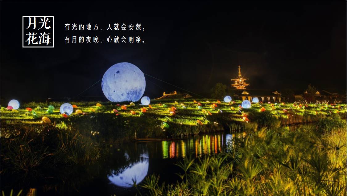 拈花湾夜景的佳句图片