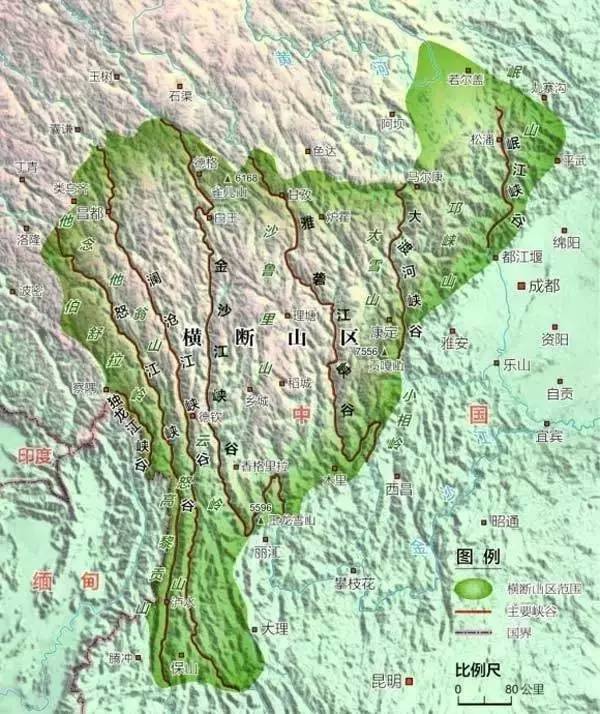 四川山脉河流地形图图片