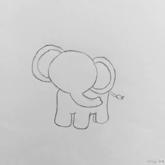 简笔画|萌萌的小象