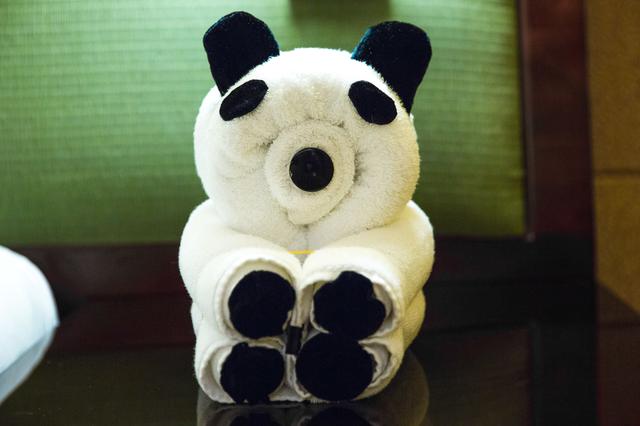 毛巾折熊猫的简单折法图片
