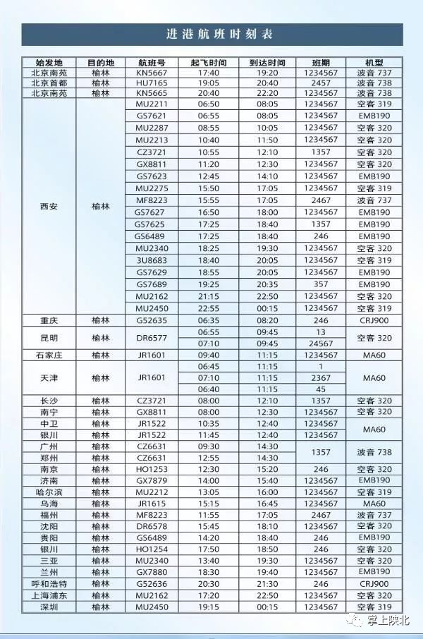 届时榆林机场西安方向日航班量达到16班,北京方向日航班量2