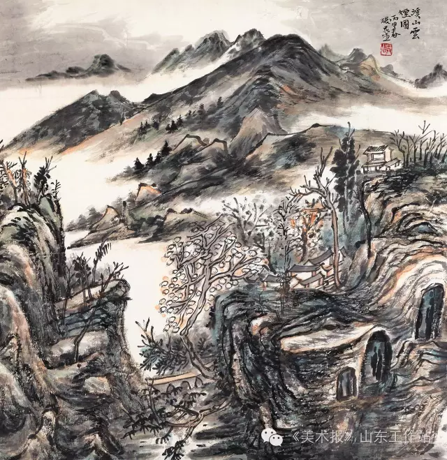 纸本水墨奇峰异景 张民生牧马池 张民生孟良崮 张民生张民生,专职画家