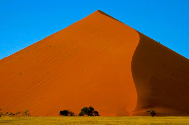 纳米布沙漠的星形沙丘图片