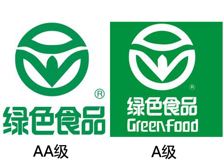有绿色食品标志的食物图片