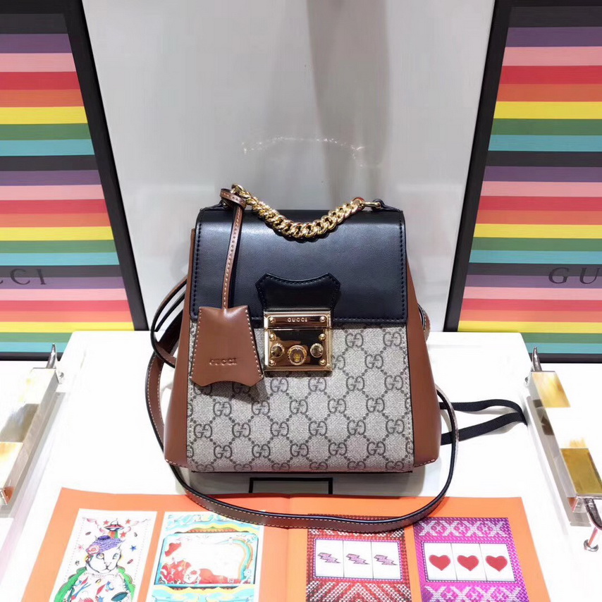 gucci古馳古奇padlockminibackpack鎖釦鏈條雙肩包498194klqjg9785