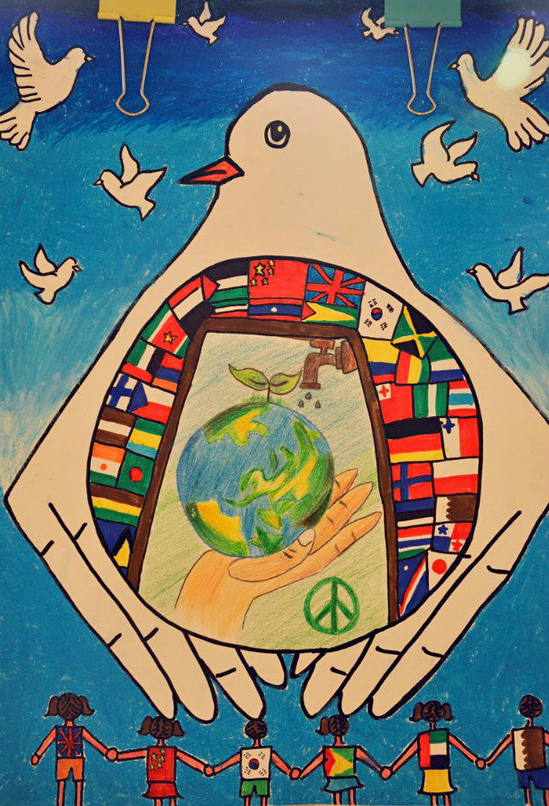 校园丨昆明明通小学小朋友用手绘祈愿世界和平多图