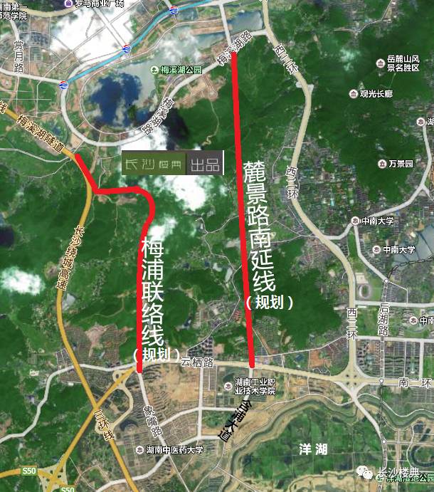 压力都在西二环一条线上,堵车已时有发生,建设麓景路南延线连接洋湖