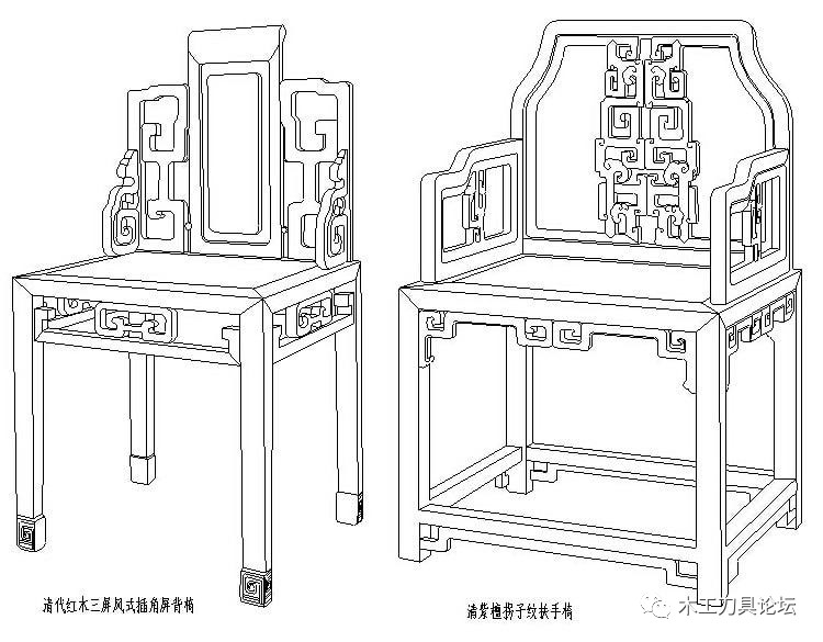 633个cad家具明清中式古典家具资料图集,包含桌,椅,凳,案,几等