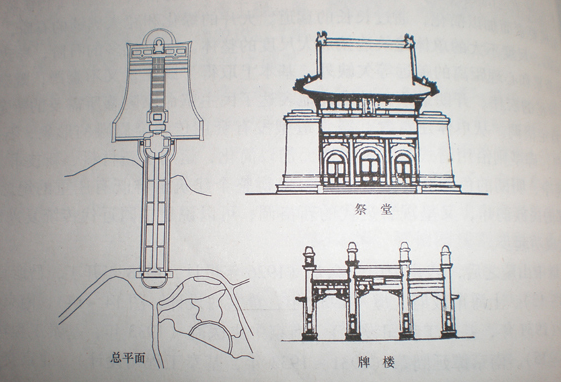 中山陵手绘图图片