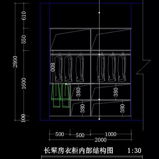 收納翻倍實用一生的衣櫃內部結構設計圖