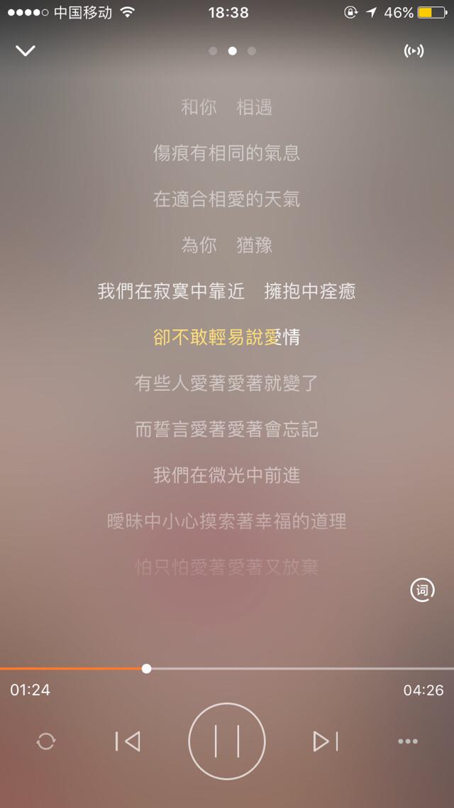 聽著首歌的時候已經認識他半年多了,這半年以來,我們無話不說無話不談