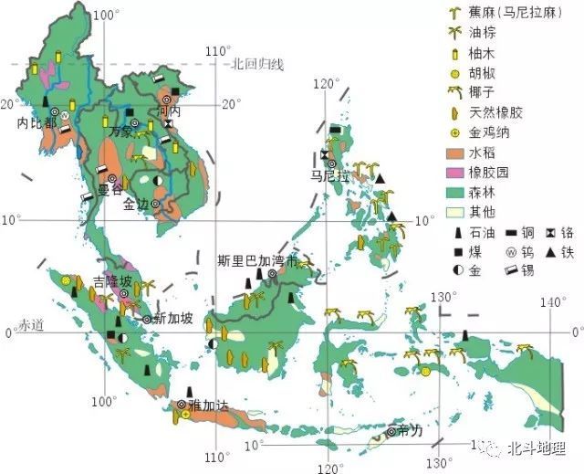 东南亚农作物分布图图片