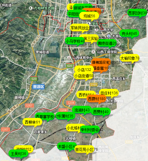 小店区街道详细地图图片