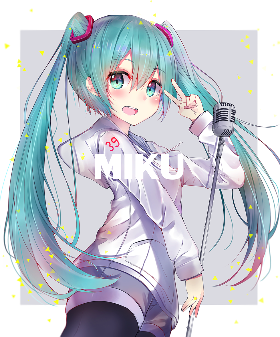 初音未来拿话筒图片