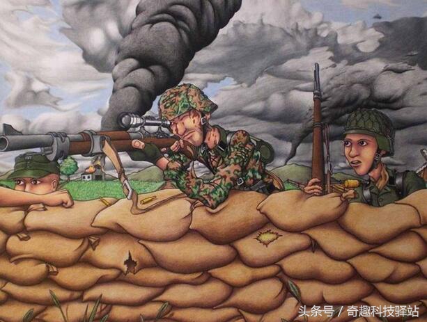 漫画描述二战中残酷的战争画面