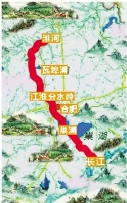 引江济淮最新线路图图片