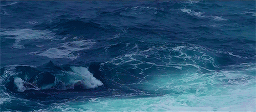 海浪翻滚壮观动图gif图片