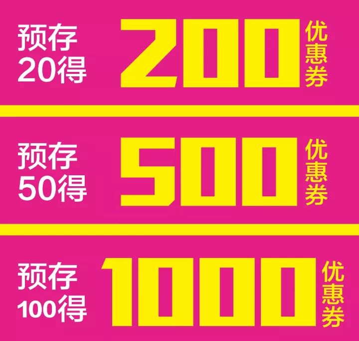 預存最高得1000元優惠券!