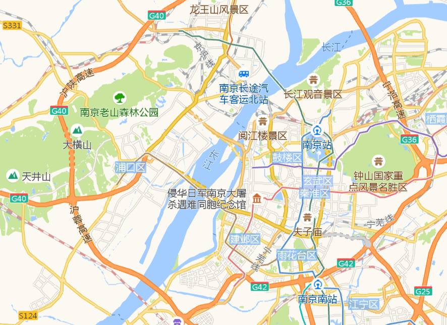 南京市地圖▼鄭州黃河大橋5500米,南京長江大橋4588米,兩者相差不大.