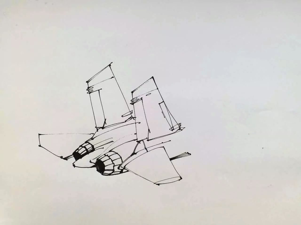 歼15舰载机简笔画图片