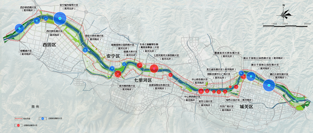 曝蘭州黃河風情線雕塑長廊規劃圖東起城關至西固