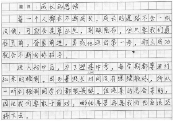 書寫整體結構清晰,字跡工整,每個漢字的間架結構,大小布局合理.