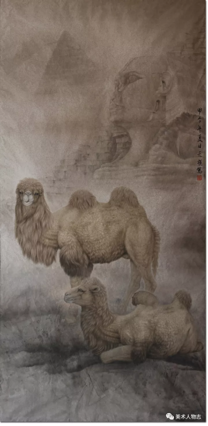 工笔画骆驼图片大全图片