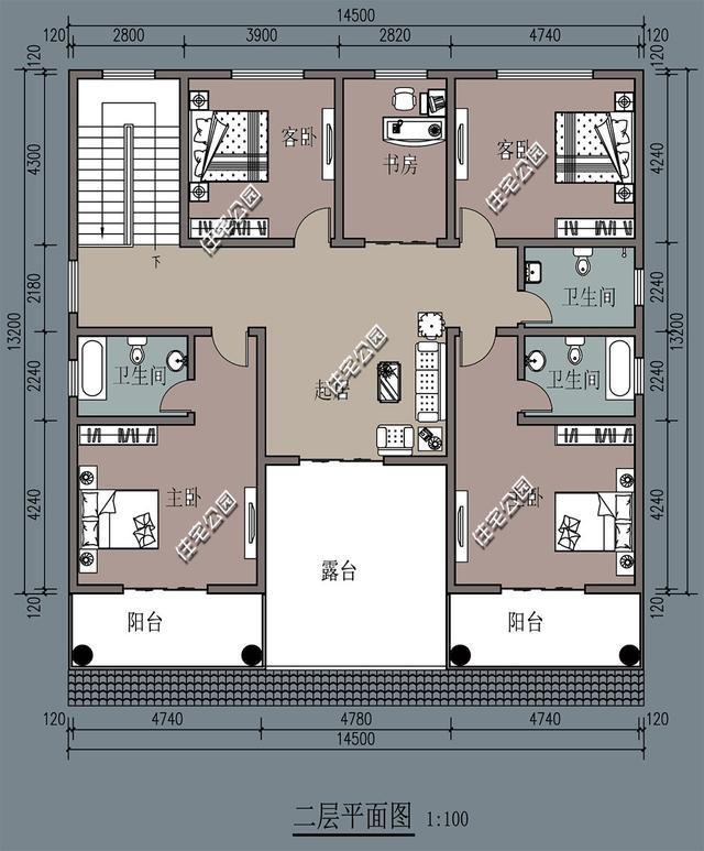 15x12米自建套房图纸图片