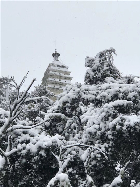 鸡足山雪景图图片