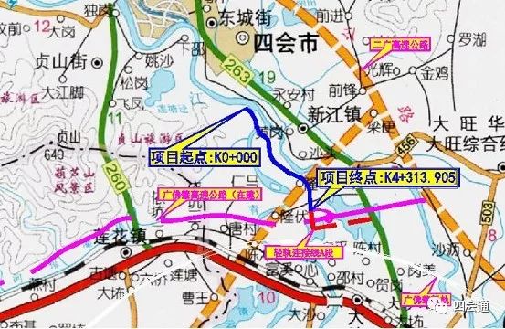 四会道路规划图图片