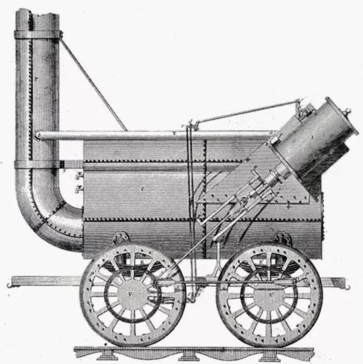 蒸汽机车在1825年9月27日清晨,试车表演在世界上第一条铁路:英国的