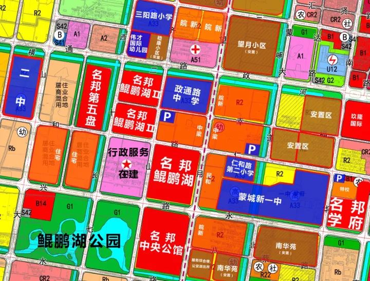 蒙城城南新区地图图片