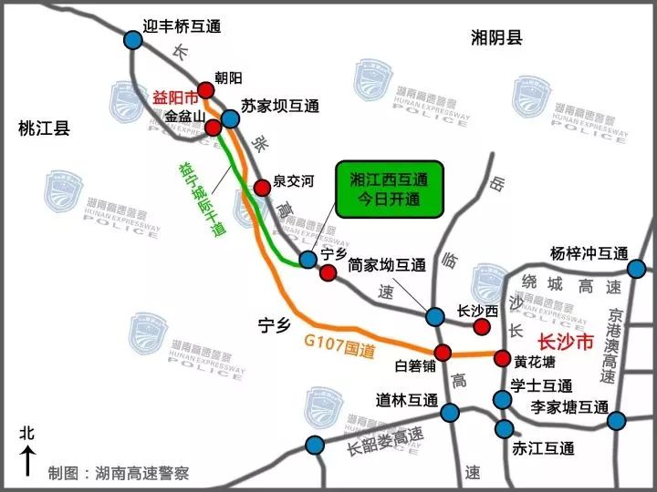 湖南平益高速线路图图片